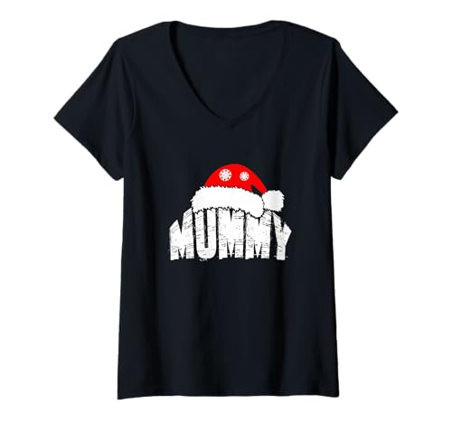 Damen Weihnachtsdesign mit Aufschrift Mummy - Daddy - Flown - Faith T-Shirt mit V-Ausschnitt Damen Weihnachtsdesign mit Aufschrift Mummy - Daddy - Flown - Faith T-Shirt mit V-Ausschnitt von Family Christmas Design - Mummy - Daddy - Flown