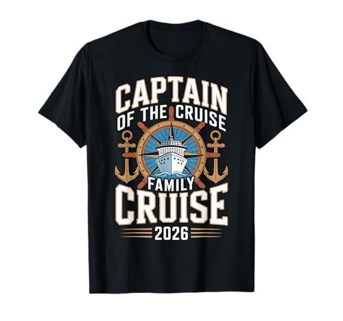 Familienkreuzfahrt 2026 Kapitän des Kreuzfahrtschiffs Matching Mama Papa T-Shirt Familienkreuzfahrt 2026 Kapitän des Kreuzfahrtschiffs Matching Mama Papa T-Shirt von Family Cruise Tees NYC