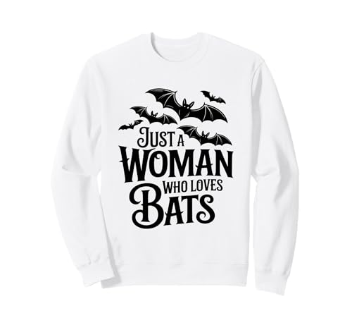 Just A Woman Who Loves Fledermäuse gruseliges Gothic-Design Sweatshirt von Family Cutey PH Merch Designs Art, Store