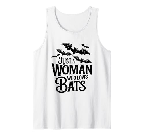 Just A Woman Who Loves Fledermäuse gruseliges Gothic-Design Tank Top Just A Woman Who Loves Fledermäuse gruseliges Gothic-Design Tank Top von Family Cutey PH Merch Designs Art, Store