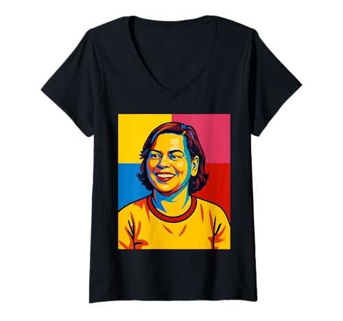 Damen Inday Sara 2028 Philippinen PDP Laban Political Party PH T-Shirt mit V-Ausschnitt Damen Inday Sara 2028 Philippinen PDP Laban Political Party PH T-Shirt mit V-Ausschnitt von Family Cutey PH Merch Designs Art Store