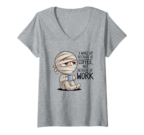 Damen Die Morgenmumie T-Shirt mit V-Ausschnitt Damen Die Morgenmumie T-Shirt mit V-Ausschnitt von Family Cutey PH Merch Designs ArtStore