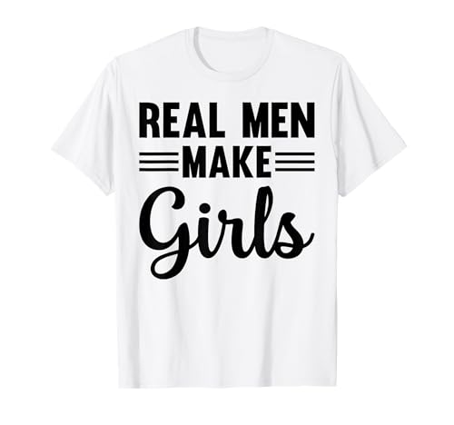 New Daddy – Real Men Make Girls Daddy Mutterschaft Mädchen Papa T-Shirt von Family Daddy with Girls Paternity Announcement