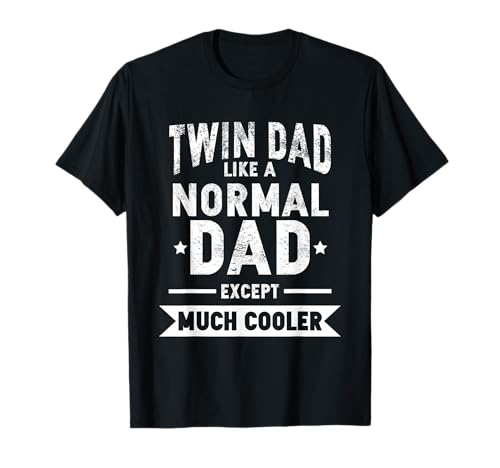 Twin Dad Daddy Kinder Vater Papa Poppa Stiefvater Ehemann T-Shirt von Family Father´s Day Fatherhood Grandpa Baby Gift