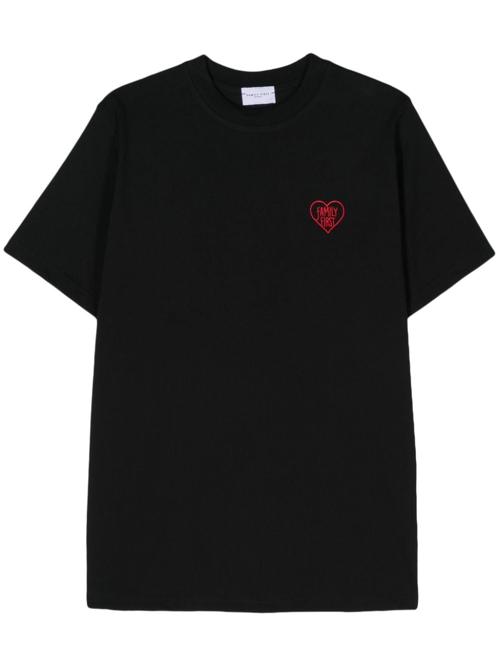 Family First T-Shirt mit Logo-Stickerei - Schwarz von Family First