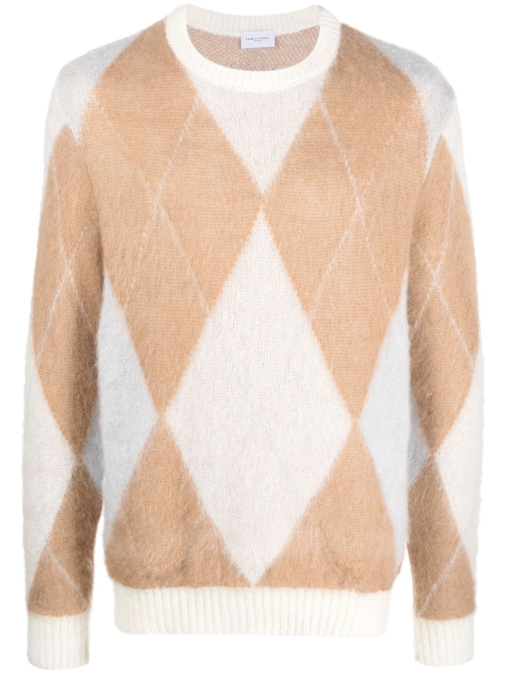 Family First Pullover mit Argyle-Muster - Nude von Family First