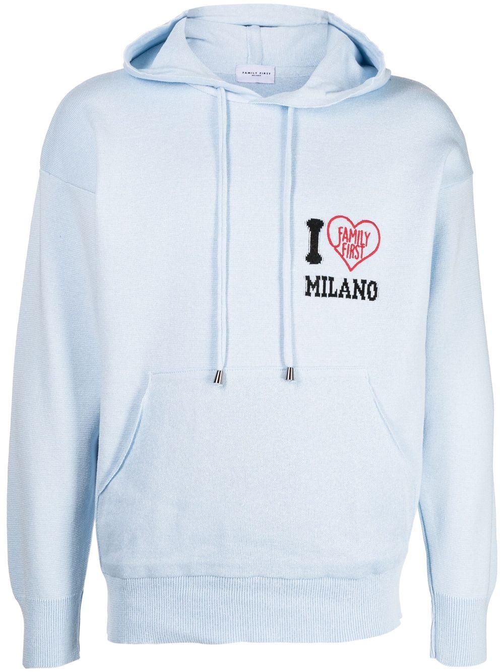 Family First Hoodie mit Logo-Print - Blau von Family First