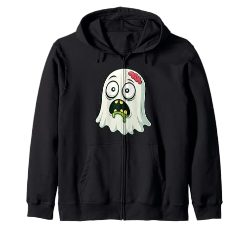 Monster Face Halloween Passendes Kostüm Geist Herren Damen Kind Kapuzenjacke von Family Halloween Group Ideas Boys Girls Men Women