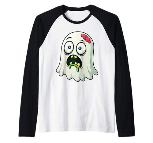 Monster Face Halloween Passendes Kostüm Geist Herren Damen Kind Raglan von Family Halloween Group Ideas Boys Girls Men Women
