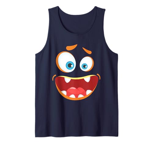 Monster Face Halloween Passendes Kostüm Zombie Herren Jungen Kind Tank Top von Family Halloween Group Ideas Boys Girls Men Women