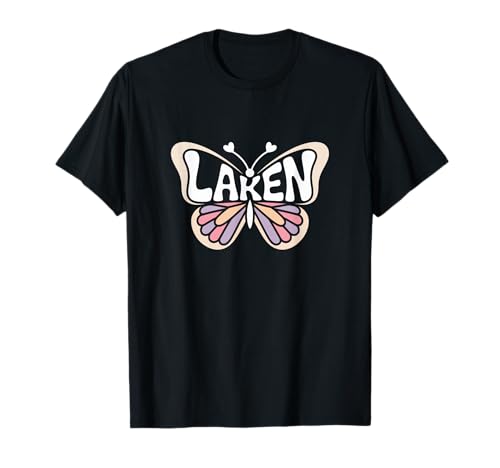Laken Butterfly – Personalisierte süße Namens-Wortkunst T-Shirt Laken Butterfly – Personalisierte süße Namens-Wortkunst T-Shirt von Family Heritage Gifts