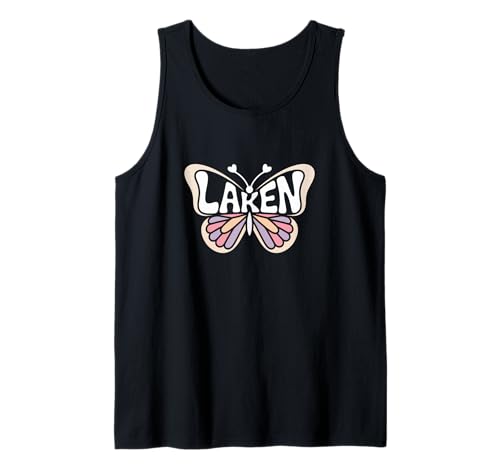 Laken Butterfly – Personalisierte süße Namens-Wortkunst Tank Top Laken Butterfly – Personalisierte süße Namens-Wortkunst Tank Top von Family Heritage Gifts