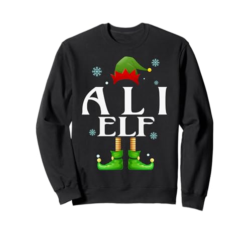 ALI Elf Xmas Funny Herren Familie Matching Christmas ALI Sweatshirt von Family Holiday Matching Christmas Elf Gifts.