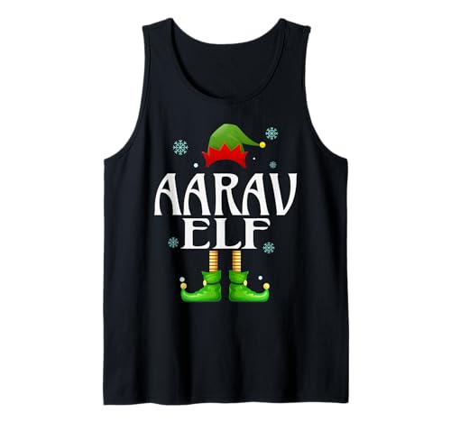 Aarav Elf Xmas Funny Herren Familie Matching Christmas Aarav Tank Top von Family Holiday Matching Christmas Elf Gifts.