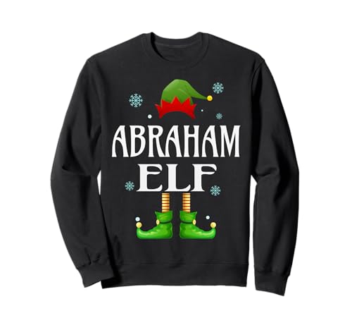 Abraham Elf Xmas Funny Herren Familie Matching Christmas Sweatshirt von Family Holiday Matching Christmas Elf Gifts.