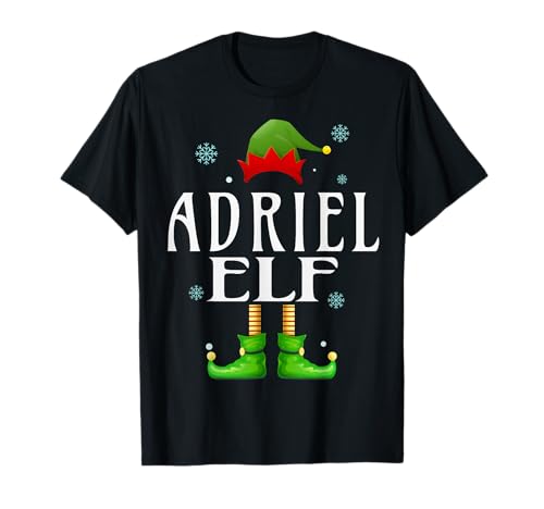 Adriel Elf Xmas Funny Herren Familie Matching Christmas Adriel T-Shirt von Family Holiday Matching Christmas Elf Gifts.