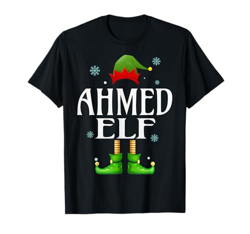 Ahmed Elf Xmas Funny Herren Familie Matching Christmas Ahmed T-Shirt von Family Holiday Matching Christmas Elf Gifts.