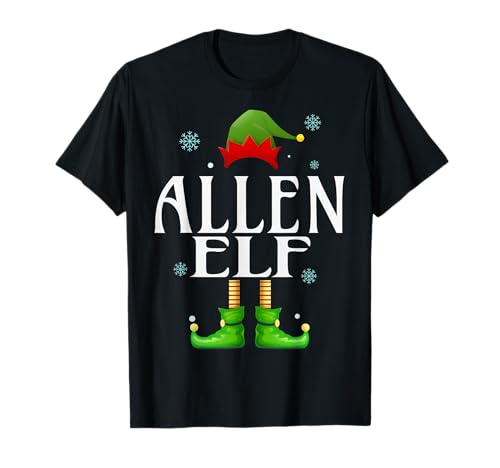 Allen Elf Xmas Funny Herren Familie Matching Christmas Allen T-Shirt von Family Holiday Matching Christmas Elf Gifts.