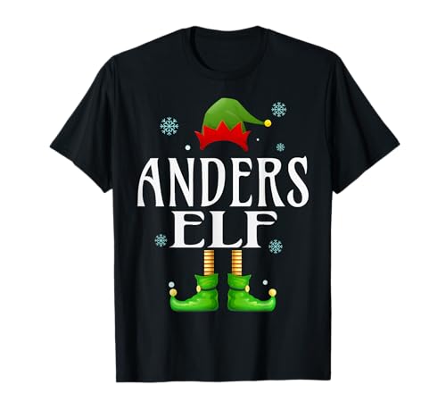 Anders Elf Xmas Lustiges Familienpassendes Weihnachtsfest FÜR Herren Anders T-Shirt von Family Holiday Matching Christmas Elf Gifts.