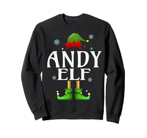 Andy Elf Xmas Funny Herren Familie Matching Christmas Andy Sweatshirt von Family Holiday Matching Christmas Elf Gifts.