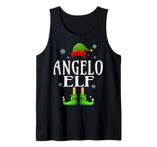 Angelo Elf Xmas Funny Herren Familie Matching Christmas Angel Tank Top von Family Holiday Matching Christmas Elf Gifts.