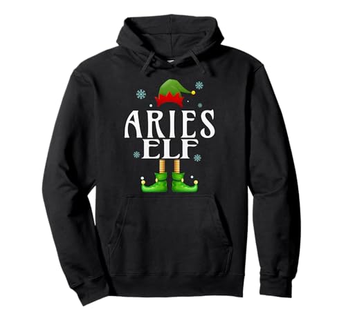 Aries Elf Xmas Lustiges Familienpassendes Weihnachts-Aries für Herren Pullover Hoodie von Family Holiday Matching Christmas Elf Gifts.