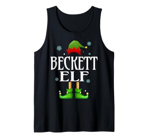 Beckett Elf Xmas Lustig Herren Familie Passende Weihnachten Tank Top von Family Holiday Matching Christmas Elf Gifts.