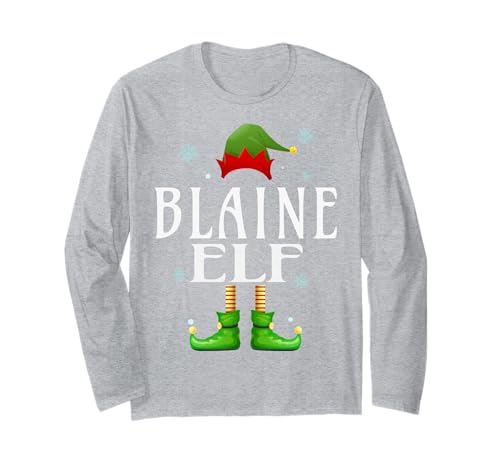 Blain Elf Xmas Funny Herren Familie Passende Weihnachten Blain Langarmshirt von Family Holiday Matching Christmas Elf Gifts.