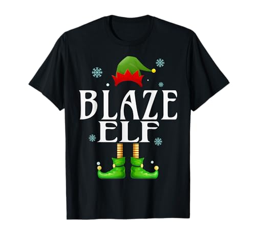Blaze Elf Xmas Lustige Herren Familie Passende Weihnachten Blaze T-Shirt von Family Holiday Matching Christmas Elf Gifts.