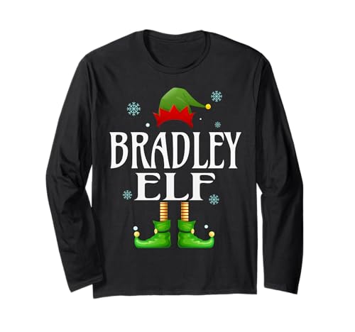 Bradley Elf Xmas Lustig Herren Familie Passende Weihnachten Langarmshirt von Family Holiday Matching Christmas Elf Gifts.