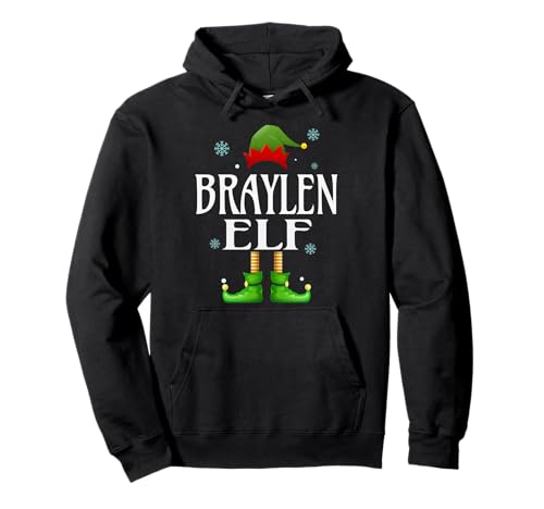 Braylen Elf Xmas Lustig Herren Familie Passende Weihnachten Pullover Hoodie von Family Holiday Matching Christmas Elf Gifts.