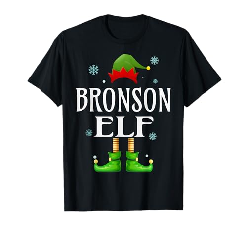 Bronson Elf Xmas Funny Herren Familie Matching Christmas T-Shirt von Family Holiday Matching Christmas Elf Gifts.