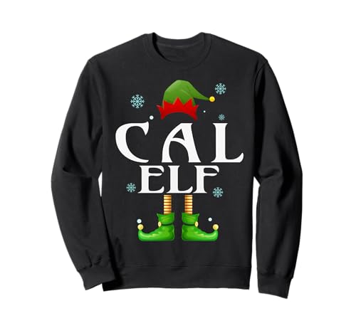 Cal Elf Xmas Lustiges Familienpassendes Weihnachts-Cal für Herren Sweatshirt von Family Holiday Matching Christmas Elf Gifts.