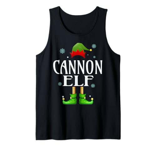 Cannon Elf Xmas Lustiges Familienpassendes Weihnachts-Cannon für Herren Tank Top von Family Holiday Matching Christmas Elf Gifts.