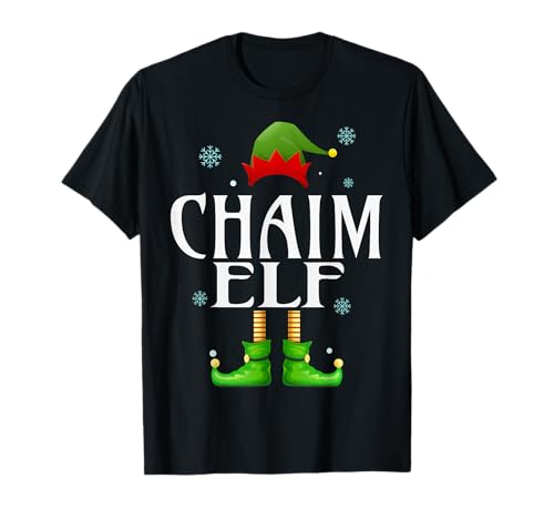 Chaim Elf Xmas Funny Herren Familie Matching Christmas Chaim T-Shirt von Family Holiday Matching Christmas Elf Gifts.