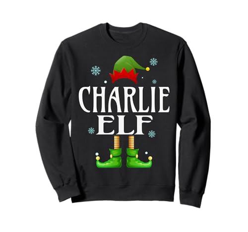 Charlie Elf Xmas Lustig Herren Familie Passende Weihnachten Sweatshirt von Family Holiday Matching Christmas Elf Gifts.