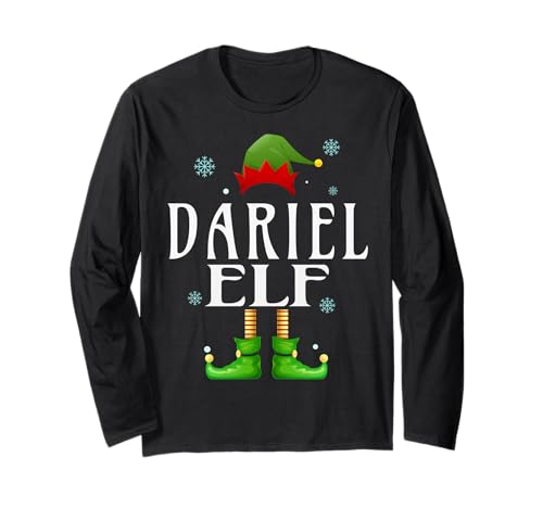 Dariel Elf Xmas Funny Herren Familie Matching Christmas Dariel Langarmshirt von Family Holiday Matching Christmas Elf Gifts.