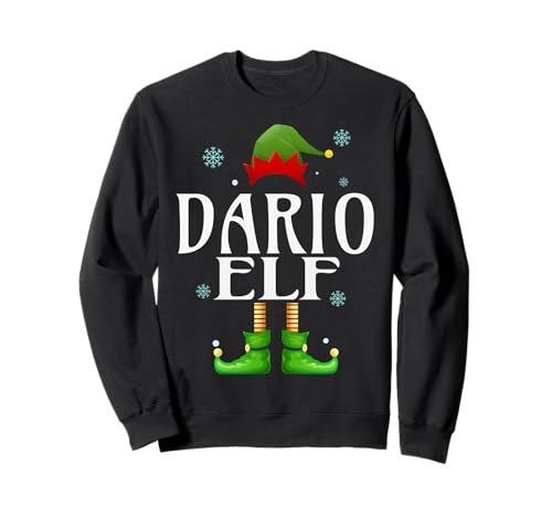 Dario Elf Xmas Lustiges Familienpassendes Weihnachts-Dario für Herren Sweatshirt von Family Holiday Matching Christmas Elf Gifts.