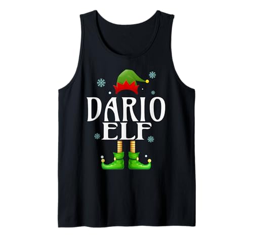 Dario Elf Xmas Lustiges Familienpassendes Weihnachts-Dario für Herren Tank Top von Family Holiday Matching Christmas Elf Gifts.