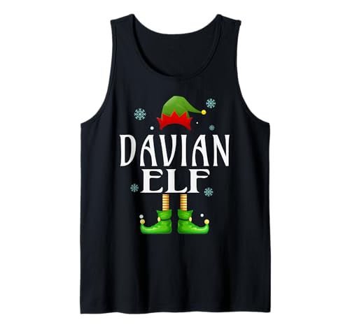 Davian Elf Xmas Lustiges Familienpassendes Weihnachtsfest für Herren Davian Tank Top von Family Holiday Matching Christmas Elf Gifts.