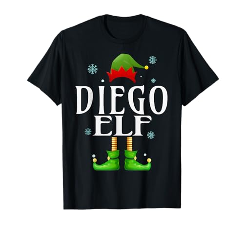 Diego Elf Xmas Lustiges Familienpassendes Weihnachtsfest für Herren Diego T-Shirt von Family Holiday Matching Christmas Elf Gifts.