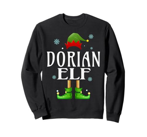 Dorian Elf Xmas Funny Herren Familie Matching Christmas Dorian Sweatshirt von Family Holiday Matching Christmas Elf Gifts.