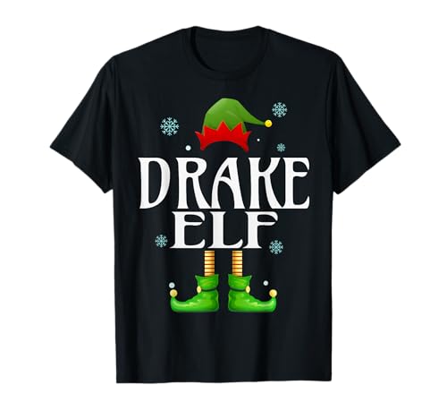 Drake Elf Xmas Lustiges Familienpassendes Weihnachtsdrake für Herren T-Shirt von Family Holiday Matching Christmas Elf Gifts.
