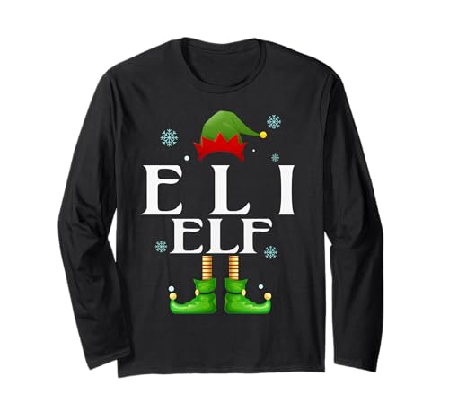 ELI Elf Xmas Lustiges Familienpassendes Weihnachtsfest für Herren ELI Langarmshirt von Family Holiday Matching Christmas Elf Gifts.