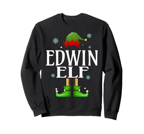 Edwin Elf Xmas Funny Herren Familie Matching Christmas Edwin Sweatshirt von Family Holiday Matching Christmas Elf Gifts.