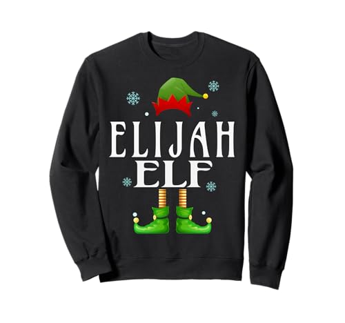 Elijah Elf Xmas Lustig Herren Familie Passende Weihnachten Elijah Sweatshirt von Family Holiday Matching Christmas Elf Gifts.