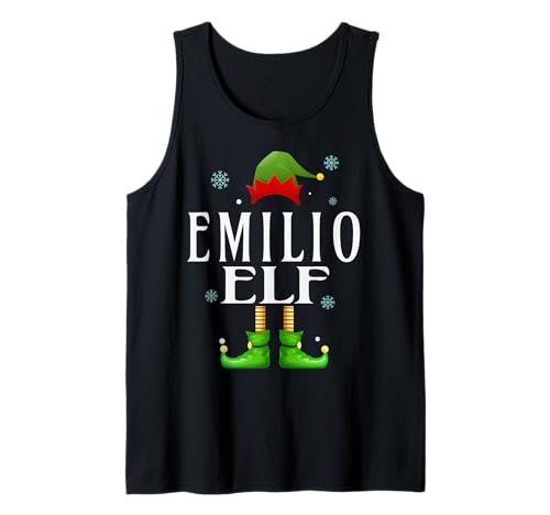 Emilio Elf Xmas Funny Herren Familie Matching Christmas Emilio Tank Top von Family Holiday Matching Christmas Elf Gifts.