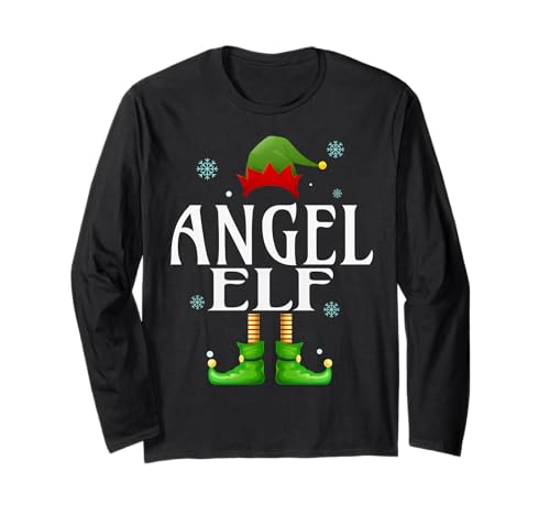 Engel Elf Xmas Lustig Herren Familie Passende Weihnachten Engel Langarmshirt von Family Holiday Matching Christmas Elf Gifts.