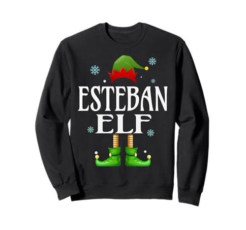 Esteban Elf Xmas Funny Herren Familie Matching Christmas Sweatshirt von Family Holiday Matching Christmas Elf Gifts.