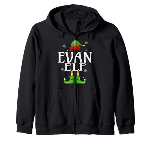 Evan Elf Xmas Funny Herren Familie Matching Christmas Evan Kapuzenjacke von Family Holiday Matching Christmas Elf Gifts.